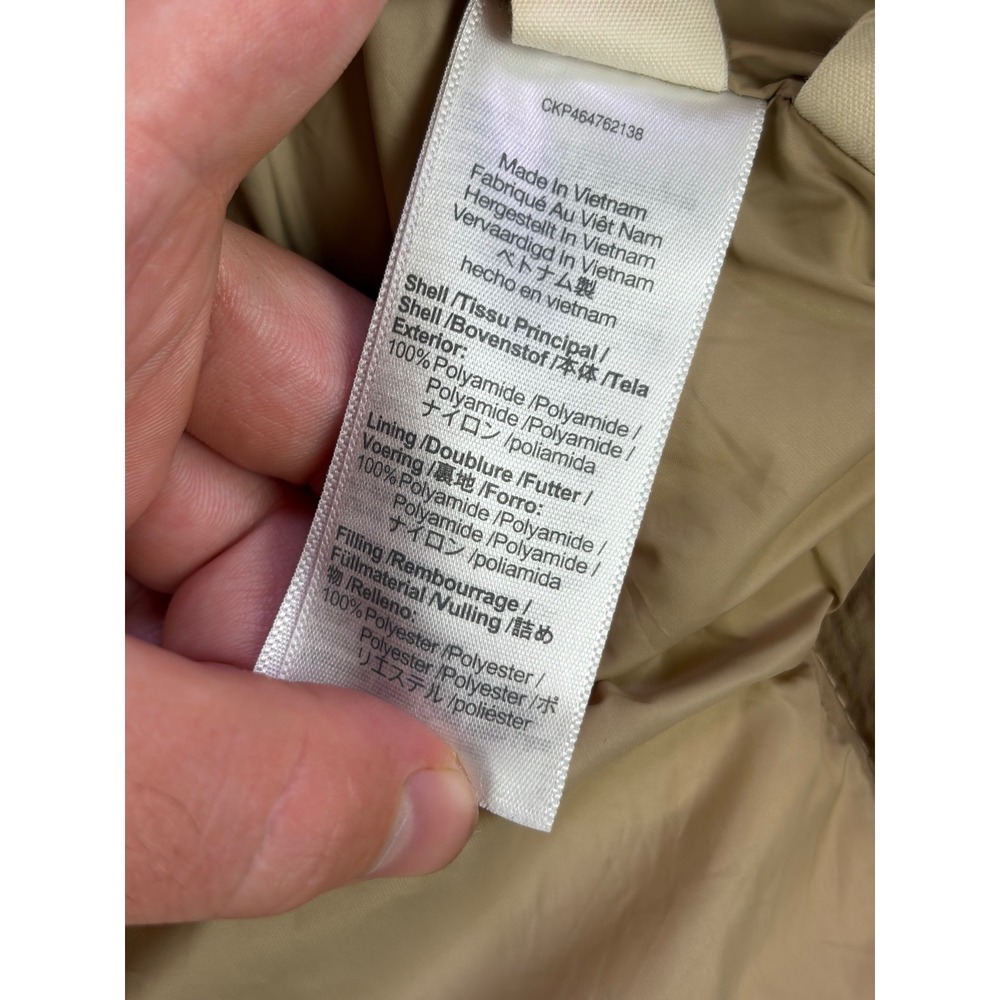 Madewell Holland Quilted Puffer Parka Womens XXL Toasted‎ Sesame Tan Hooded Flaw - Picture 10 of 15